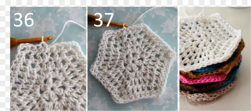 Shape Crochet Wool Hexagon Square Pattern PNG