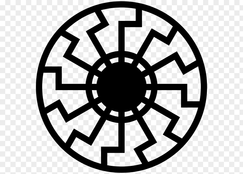 Symbol Black Sun Cross Christian PNG
