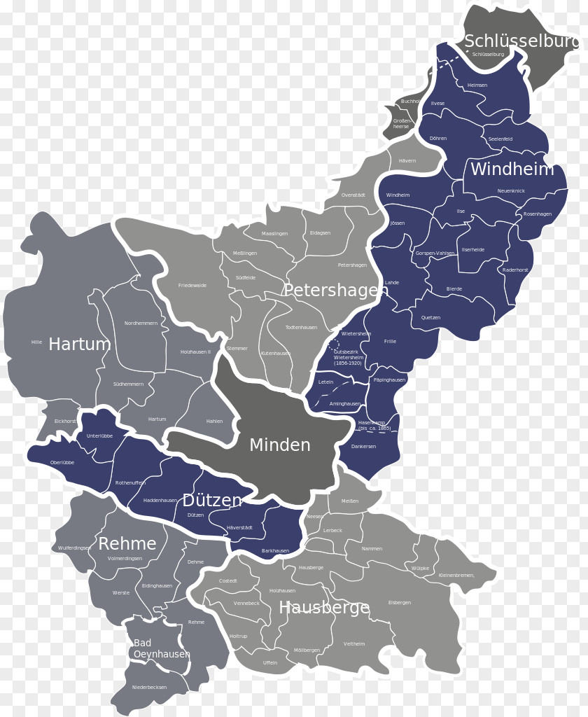 Map Minden Windheim Ilse Ostwestfalen-Lippe PNG
