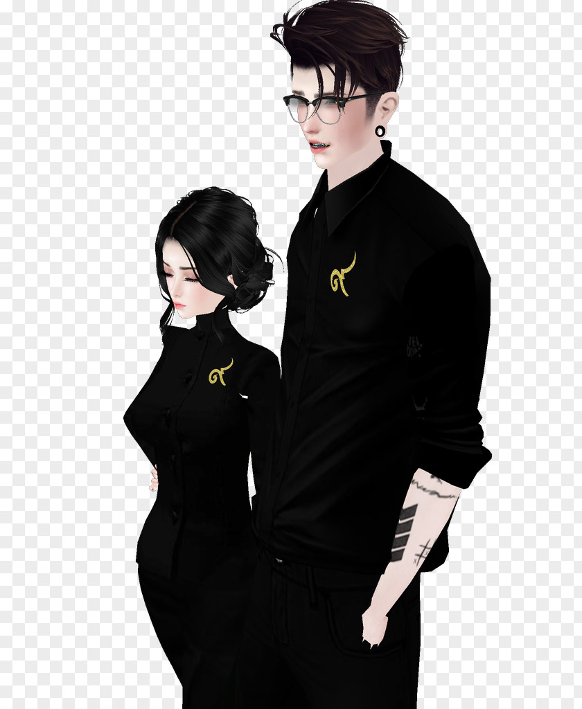 T-shirt Outerwear Black M Suit Sleeve PNG