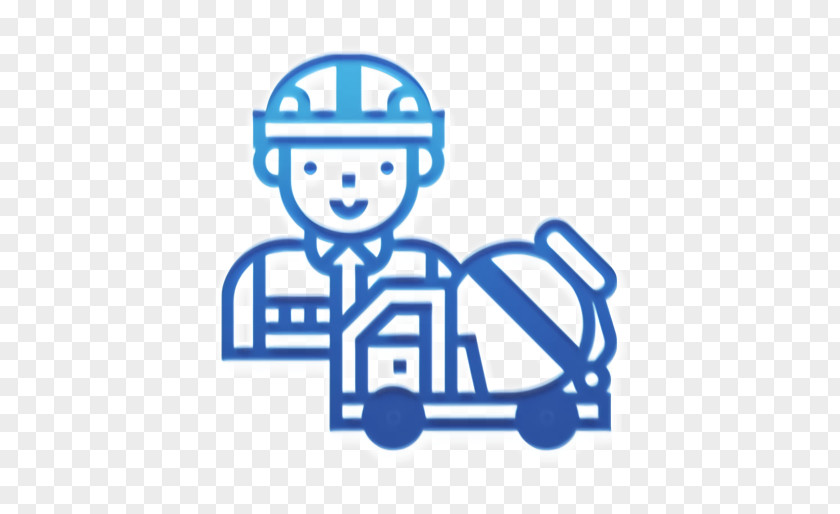 Builder Icon Concrete Mixer Construction Worker PNG