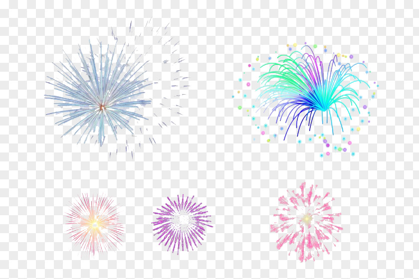 Color Fireworks Pattern PNG