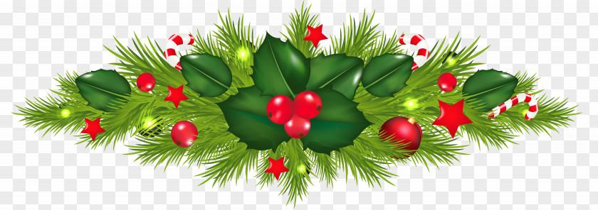 Deco Christmas Garland Clip Art PNG