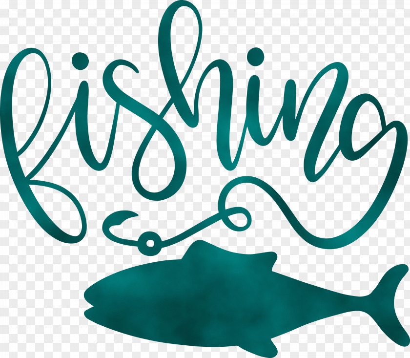 Logo Fishing Calligraphy PNG