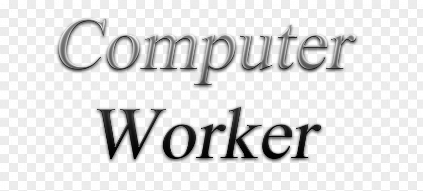 Computer Worker Laborer Brand Logo Line Font PNG