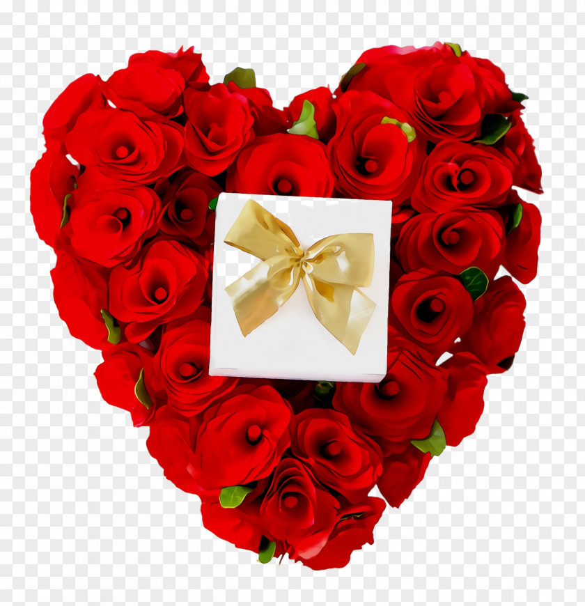 Valentines Day Heart Garden Roses PNG