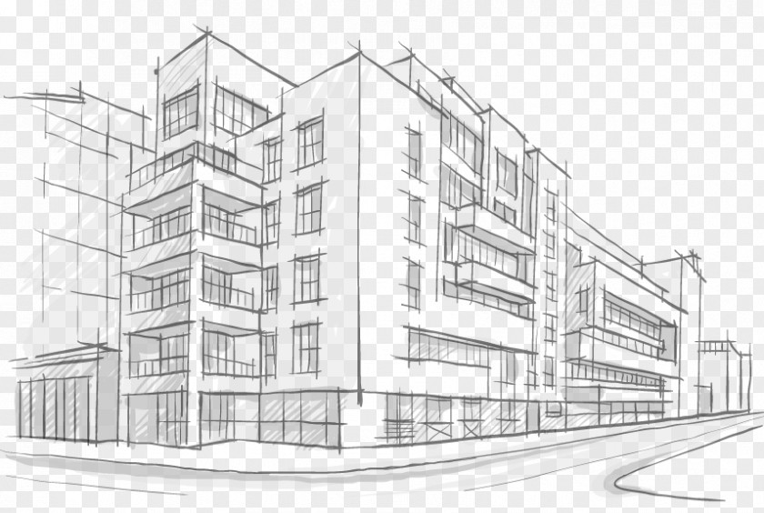 Building Architectural Drawing Architecture Sketch Stock Photography Royalty-free PNG