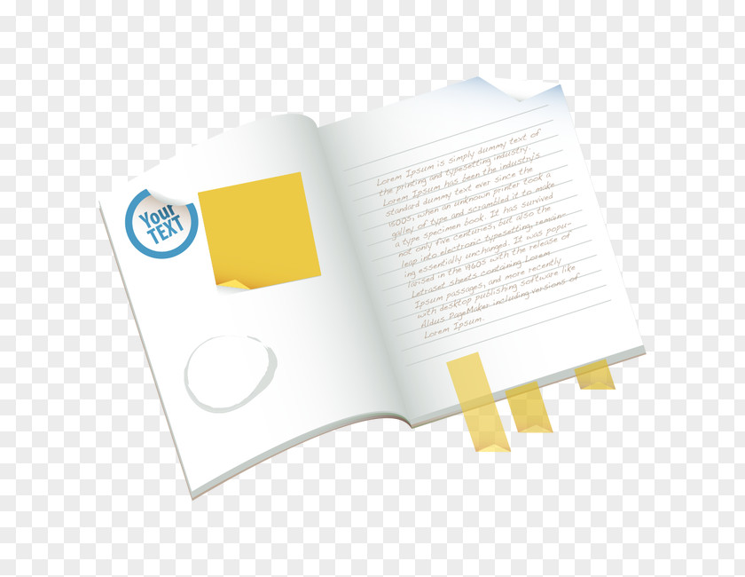 Cartoon Books Paper Brand Yellow PNG