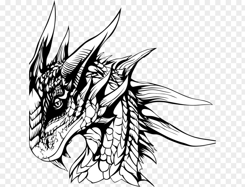 Dragon Drawing Head Sketch Art Pencil PNG