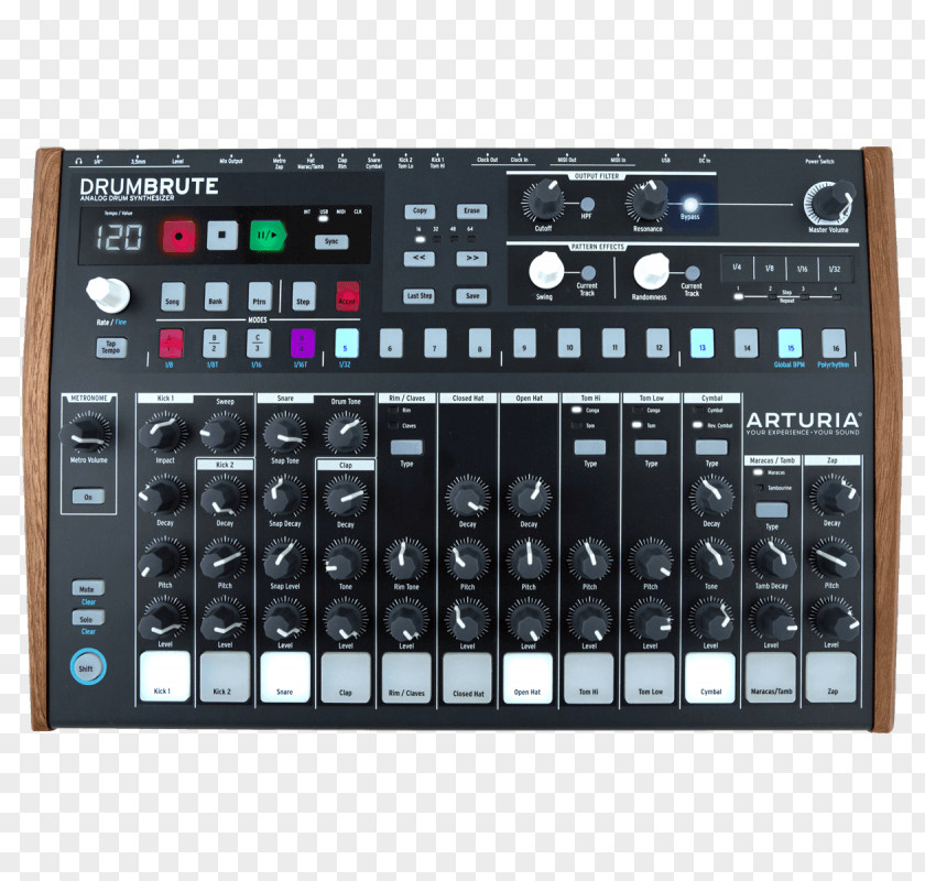 Drums Arturia DrumBrute Drum Machine Sound Synthesizers Percussion PNG