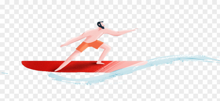 Man Surfing Logo Text Shoe Illustration PNG