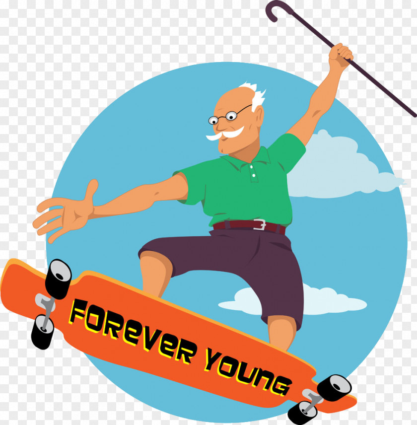 Old Skateboarding Vector Retirement Jokes: A Little Book Of Quips And Quotes Elderly Age Clip Art PNG