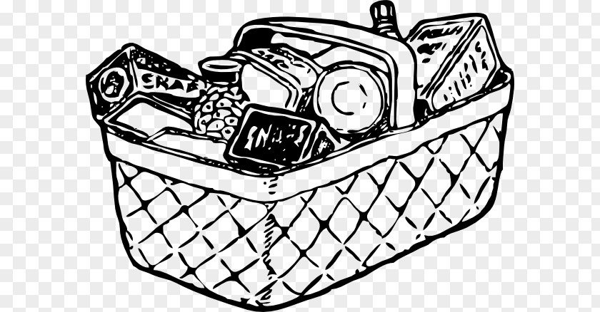 Picnic Foods Baskets Drawing Clip Art PNG