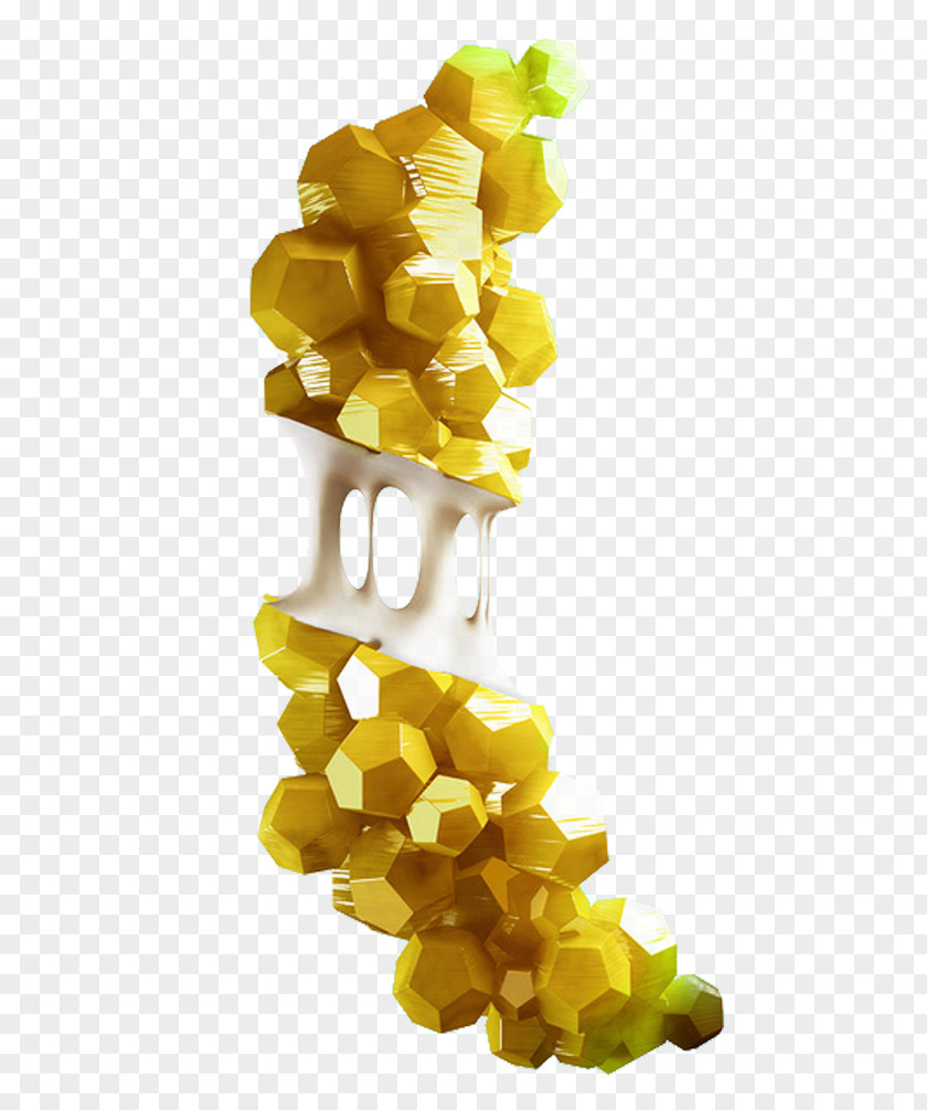 Banana Low Poly Polygon 3D Modeling Computer Graphics Illustration PNG