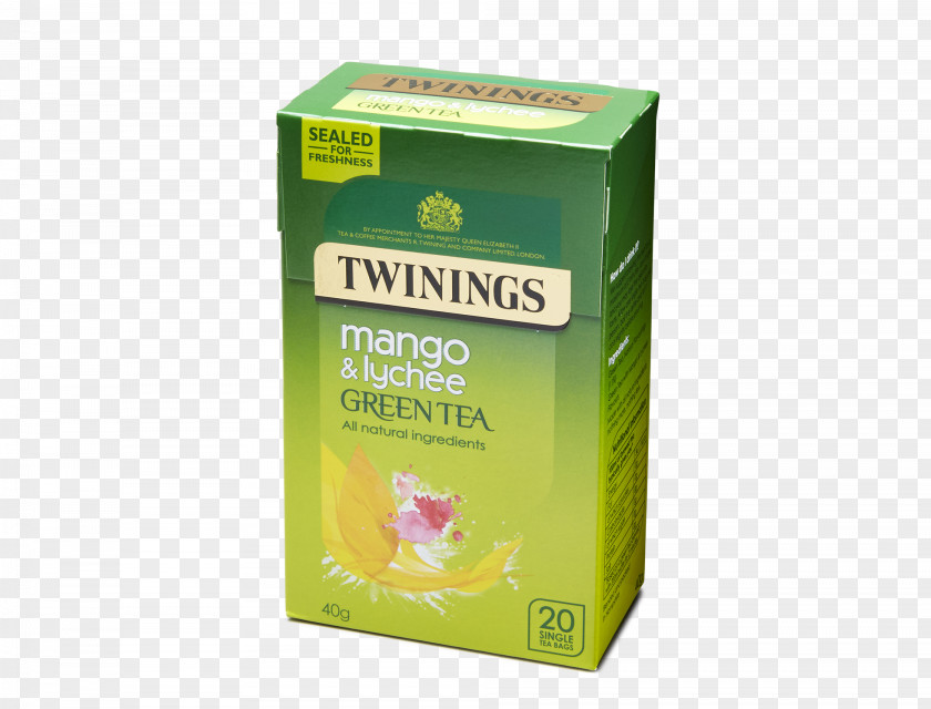 Lychee Tea Green Sencha Twinings Bag PNG