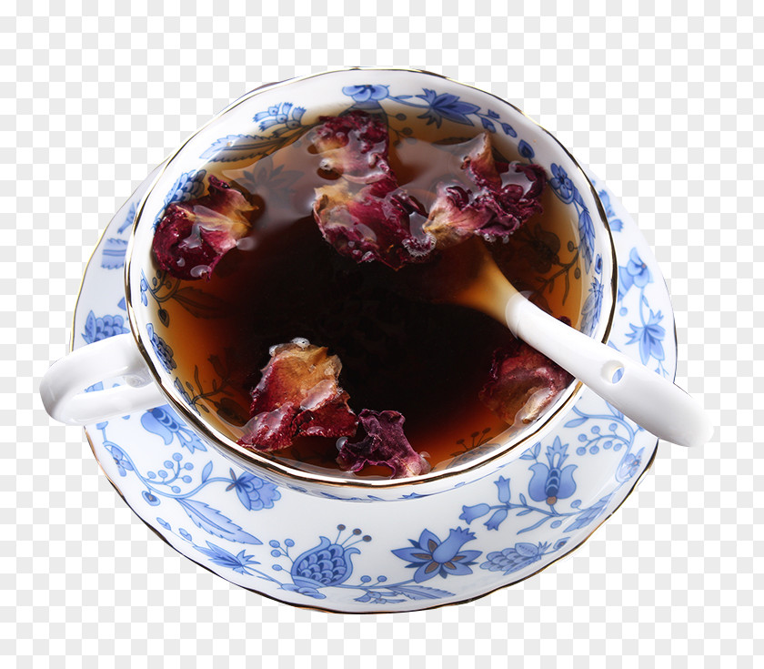 Rose Brown Sugar Tea Material PNG