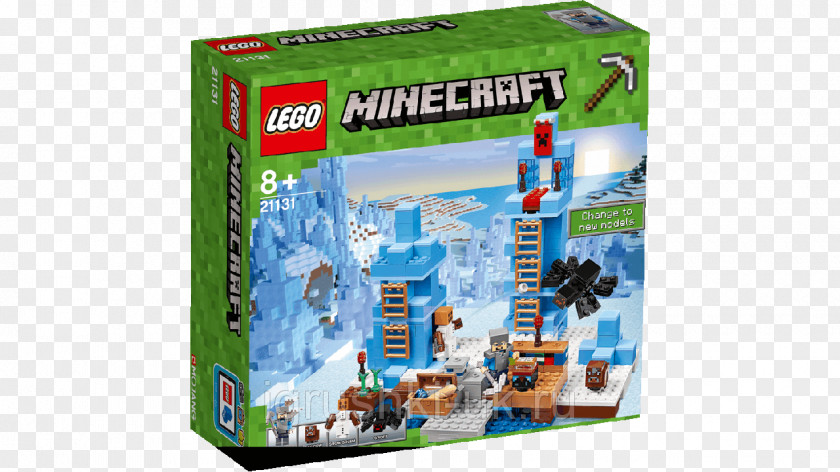 Toy LEGO 21131 Minecraft The Ice Spikes Block Lego PNG