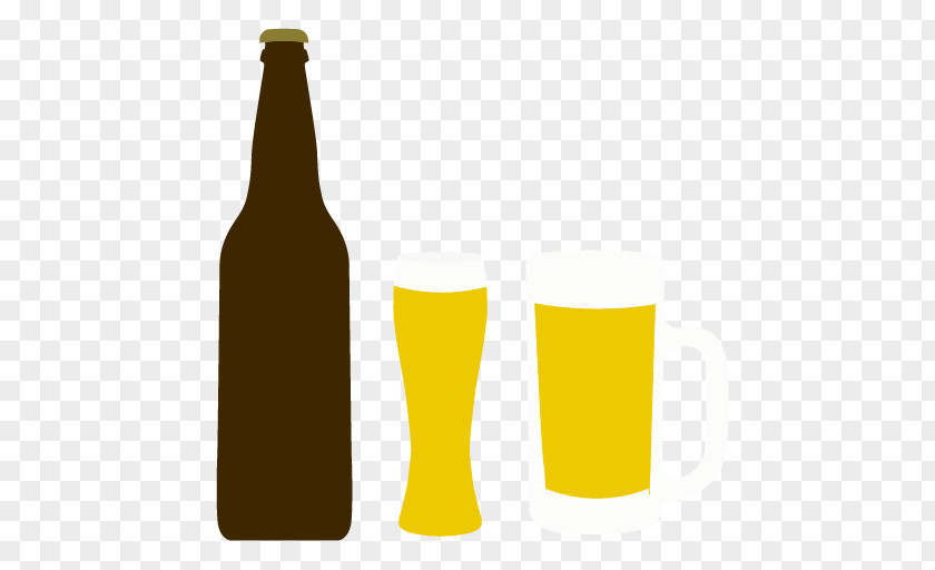 Beer Bottle Glasses Drink Stein PNG