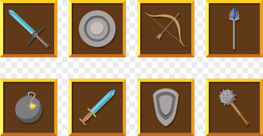 Creative Weapon Set Role-playing Game Shield PNG