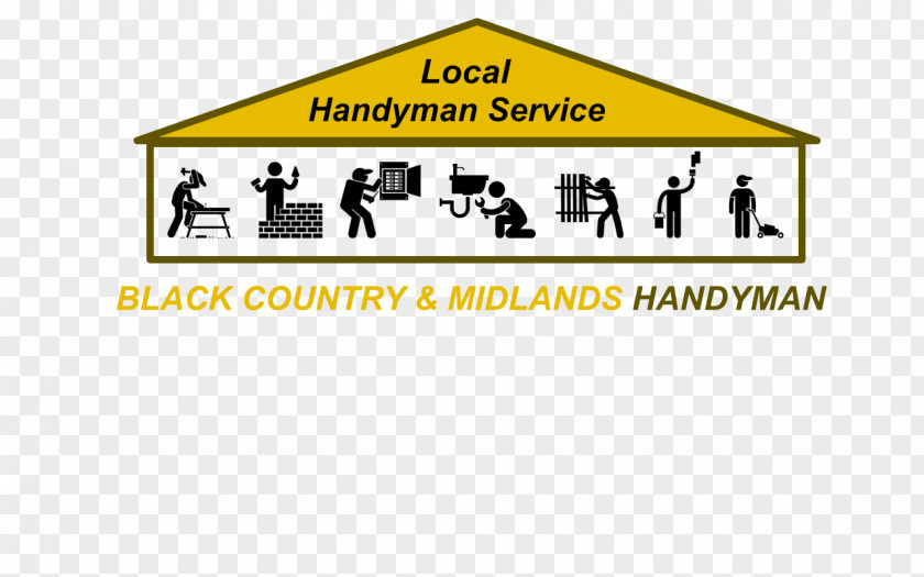 Handyman Logo Black Country Midlands Garden Building PNG