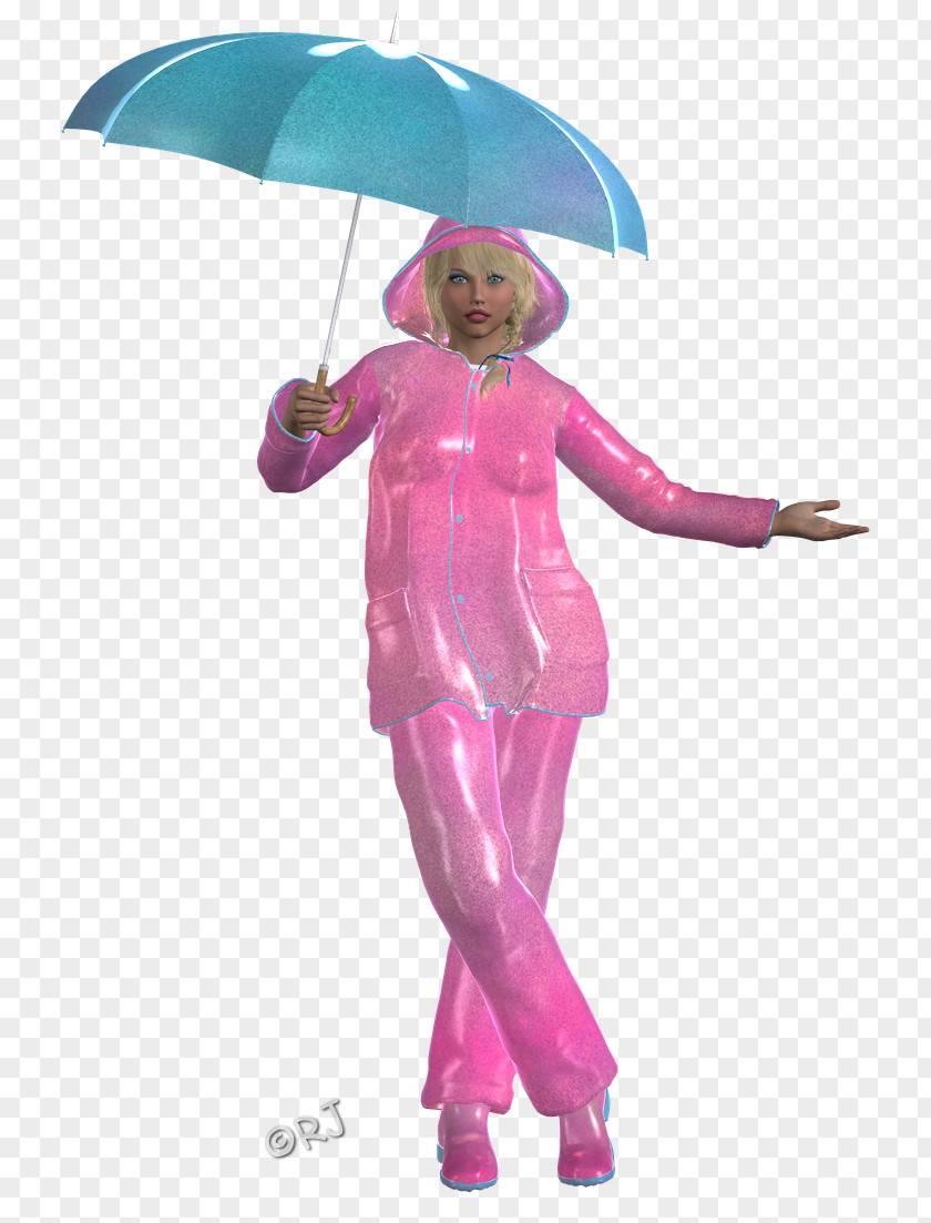 Rainy Day Costume Pink M Character Fiction Outerwear PNG