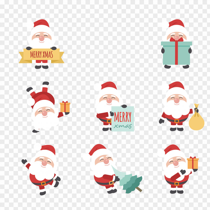 Santa Icon Claus Christmas Iron-on Embroidered Patch PNG