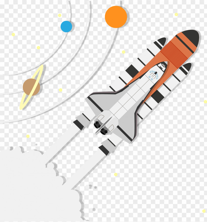 Vector Space Shuttle Model Rocket PNG