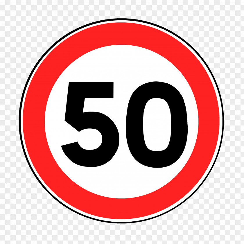 50 Speed Limit Traffic Sign Clip Art PNG
