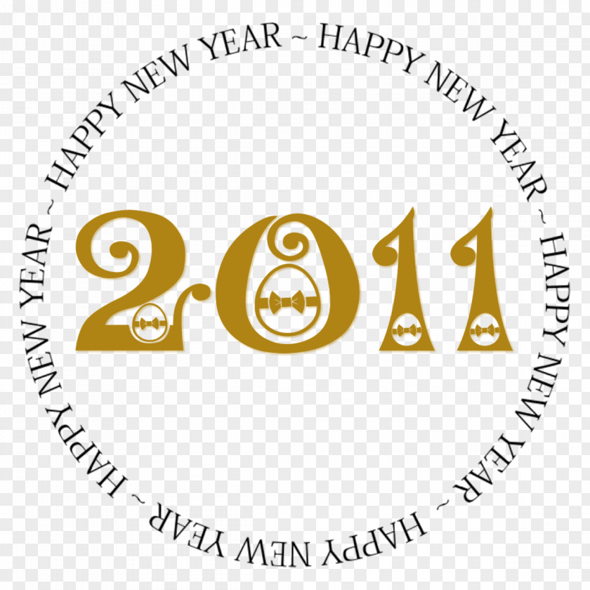 Creative New Year Logo Brand Line Font PNG