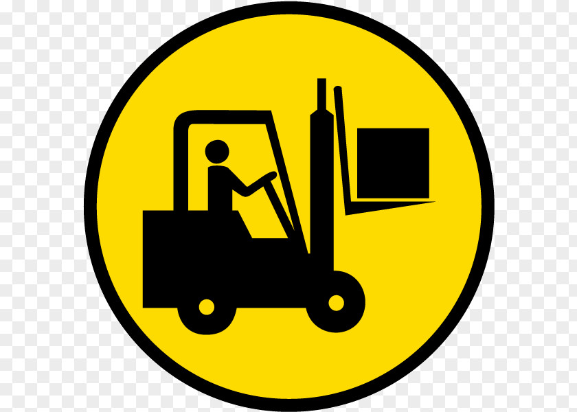 Safety Symbols Forklift Warning Label Sticker PNG