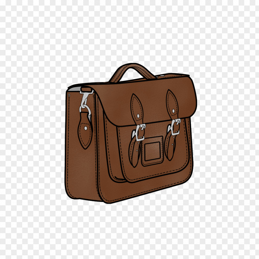 Bag Baggage Leather Satchel Briefcase PNG