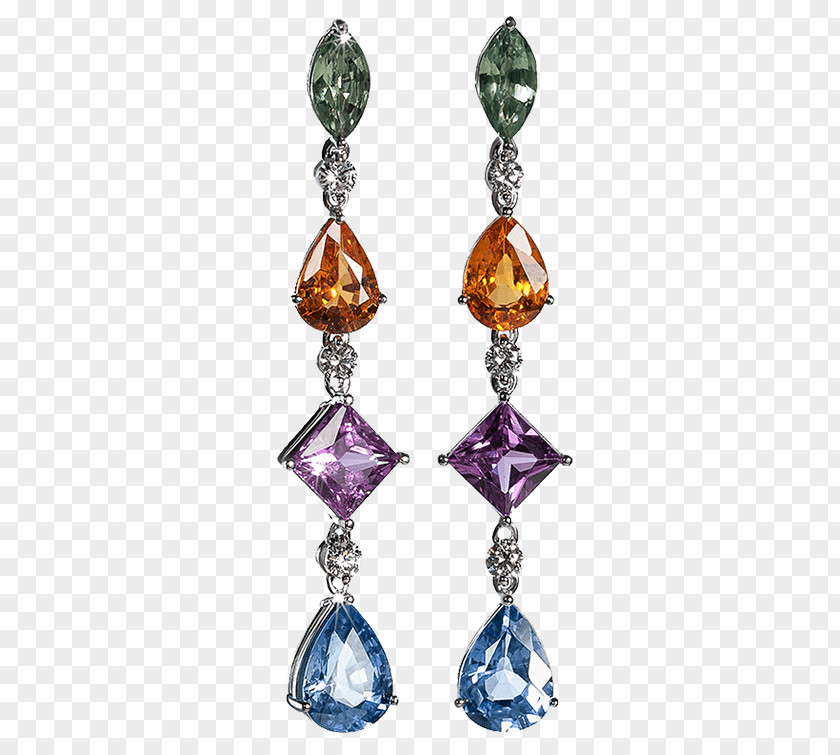 Jewellery Amethyst Earring Body PNG