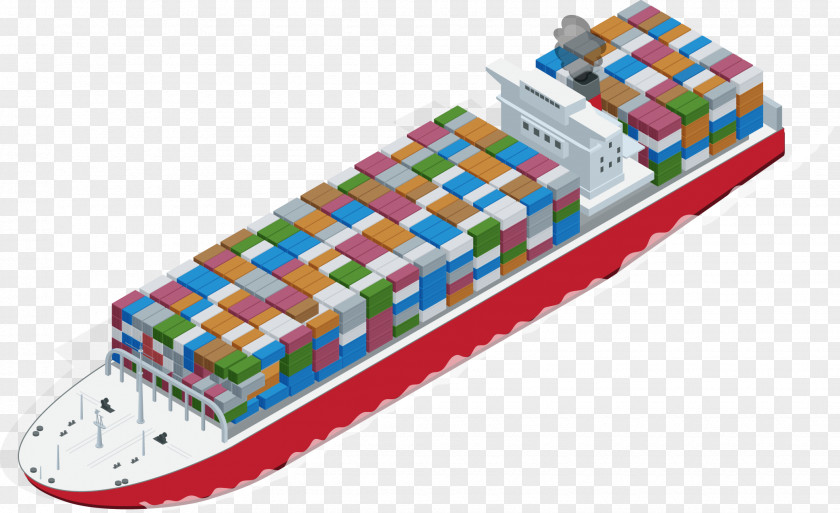 Ship Water Transportation Cargo Intermodal Container PNG