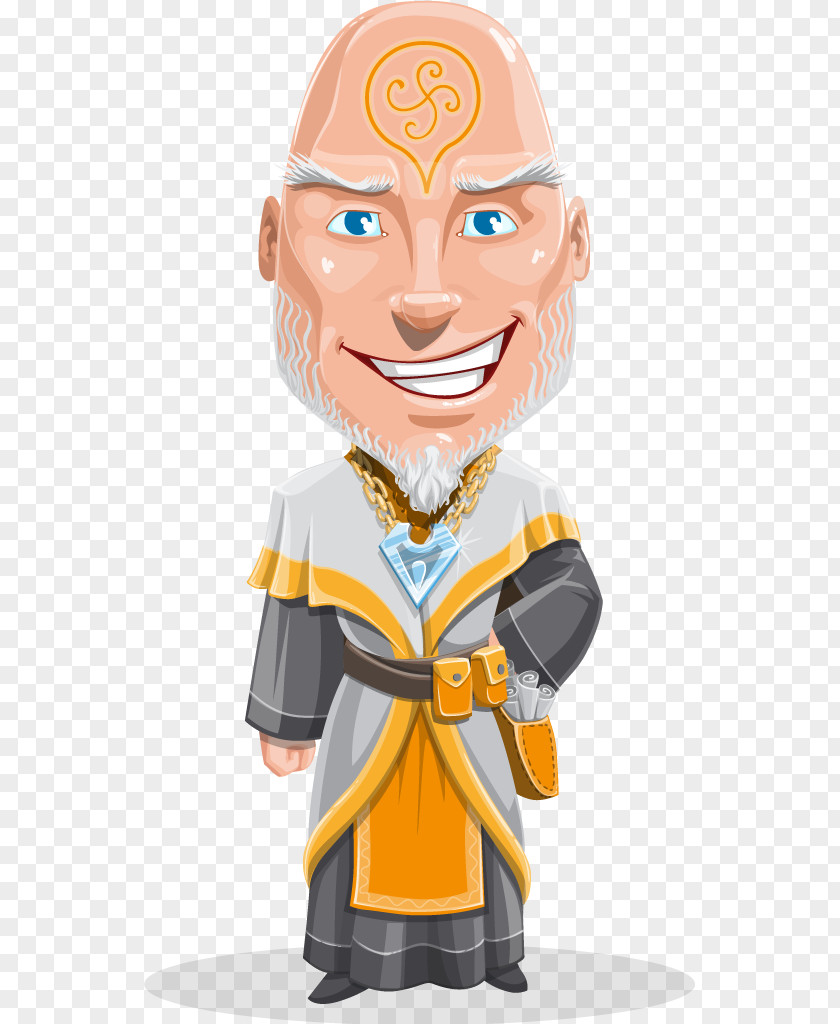 Cartoon Monk Character Model Sheet PNG