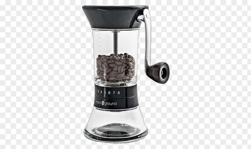 Hand Grinding Coffee Burr Mill Machine Tea PNG