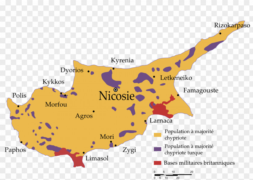 Map Northern Cyprus Turkish Invasion Of Famagusta Cypriot Enclaves Greek Cypriots PNG