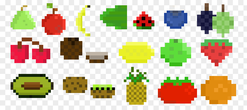 Pixel Art Fruit PNG