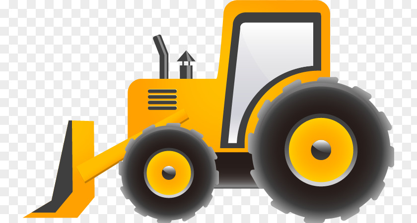 Truck Pull Material Vector Free Cartoon Excavator Heavy Equipment PNG