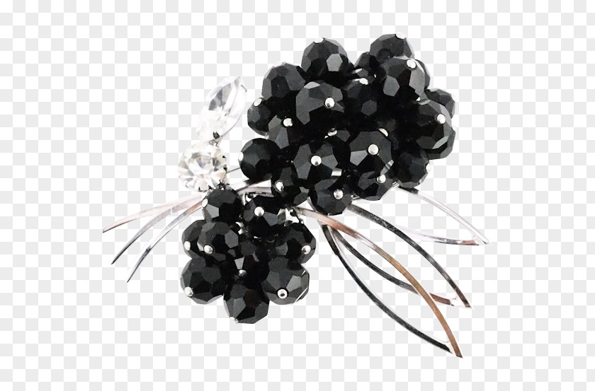 Black Beads Bead Jewellery Brooch Swarovski AG Crystal PNG