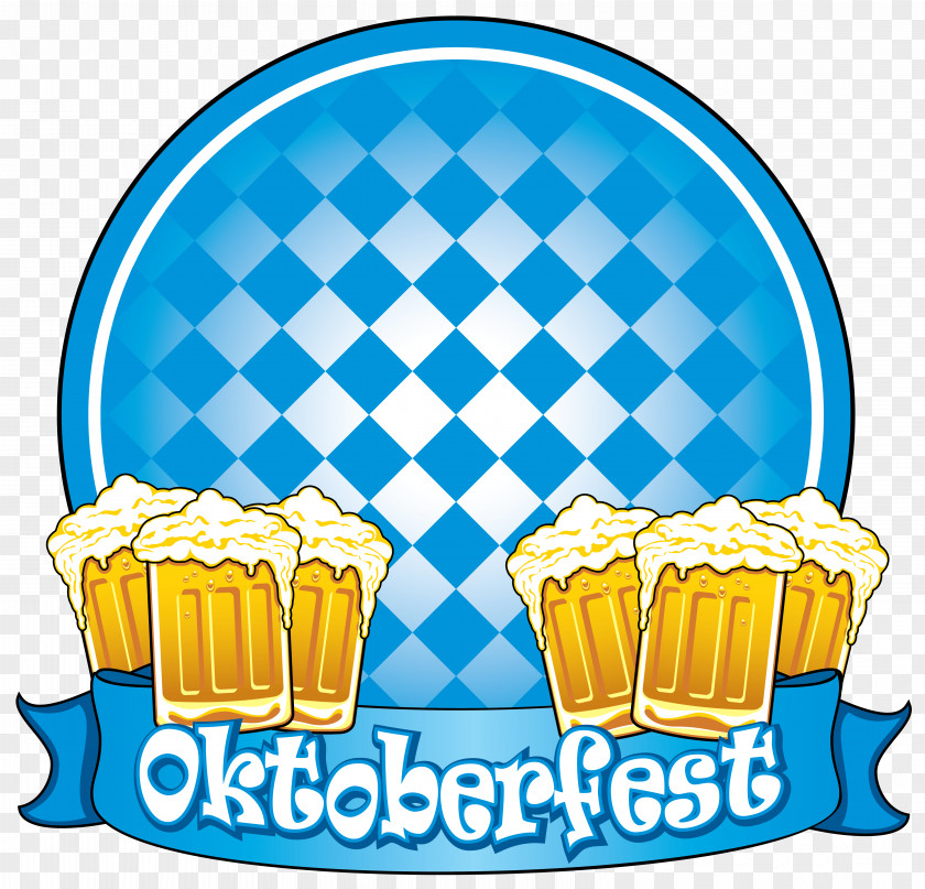 Oktoberfest Blue Decor With Beers Clipart Image Clip Art PNG