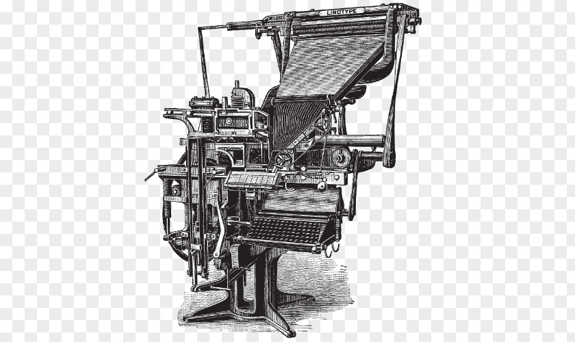 Poster Typesetting Linotype Machine Printing Movable Type PNG
