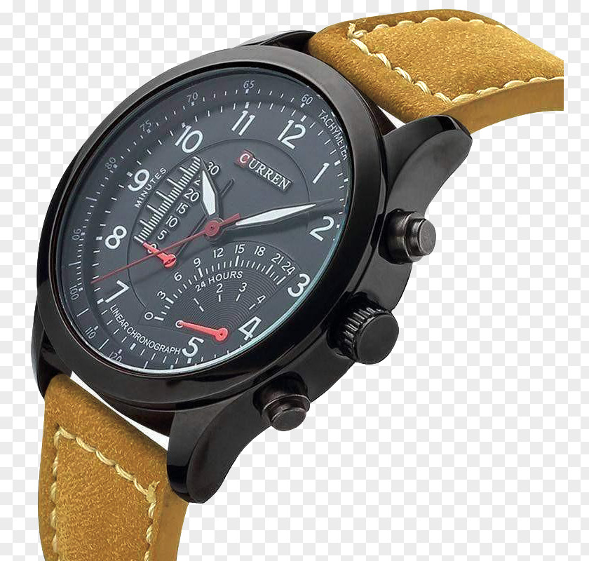 Watch Strap Analog Quartz Clock Leather PNG