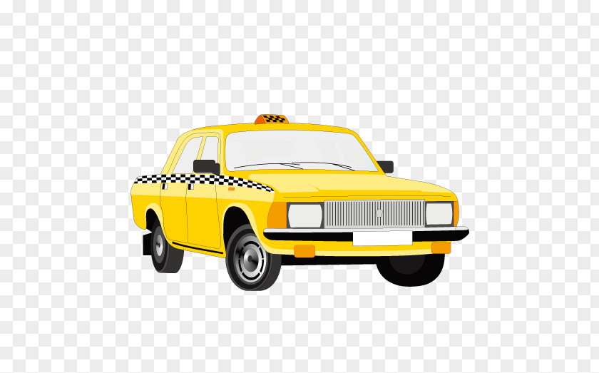 2017 Painted Yellow Taxi Car Vector Motors Corporation Graphic Arts Logo PNG