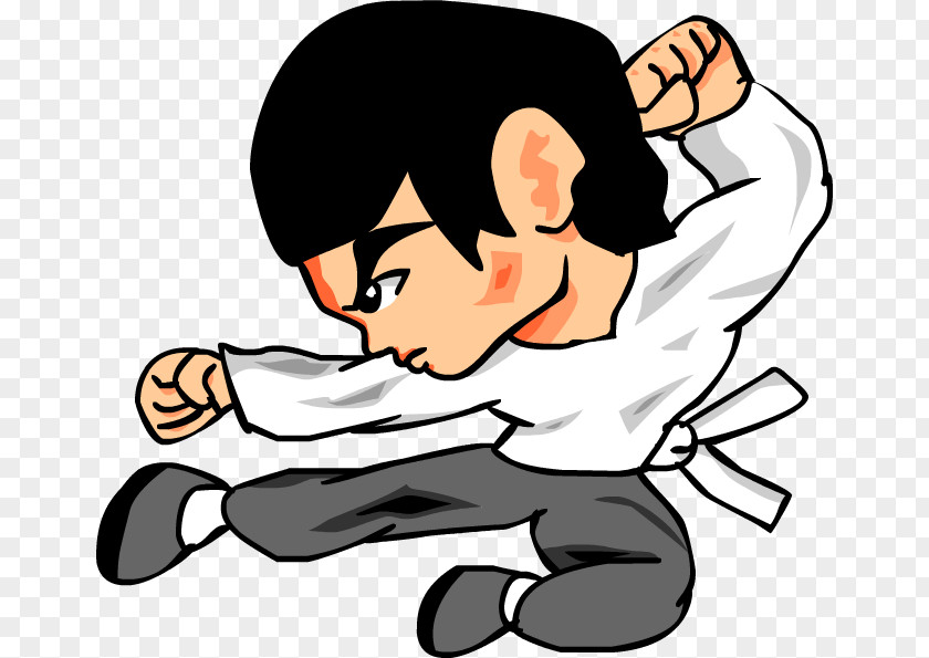 Karate Flying Kick Taekwondo Drawing PNG