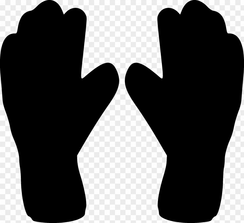 M Glove Font Line Thumb Black & White PNG