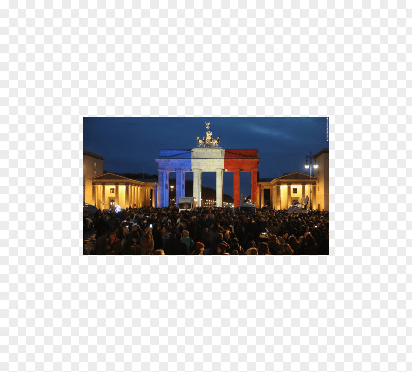 Triumphal Arch Brandenburg Gate November 2015 Paris Attacks Bataclan Flag Of France Wir Sind Alle Kinder Gottes PNG