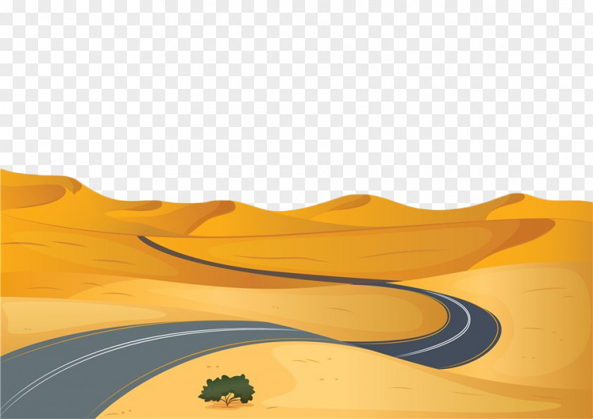 Desert Asphalt Road Royalty-free Drawing Clip Art PNG