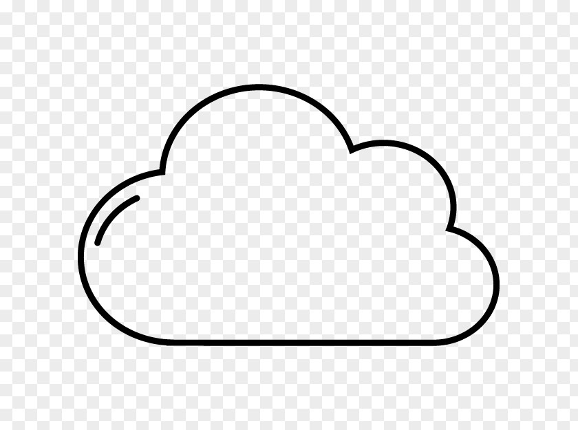 Heart Line Art Black Cloud PNG