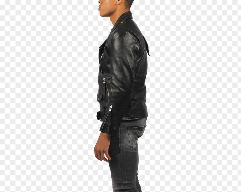 Leather Jacket Material Shoulder Black M PNG