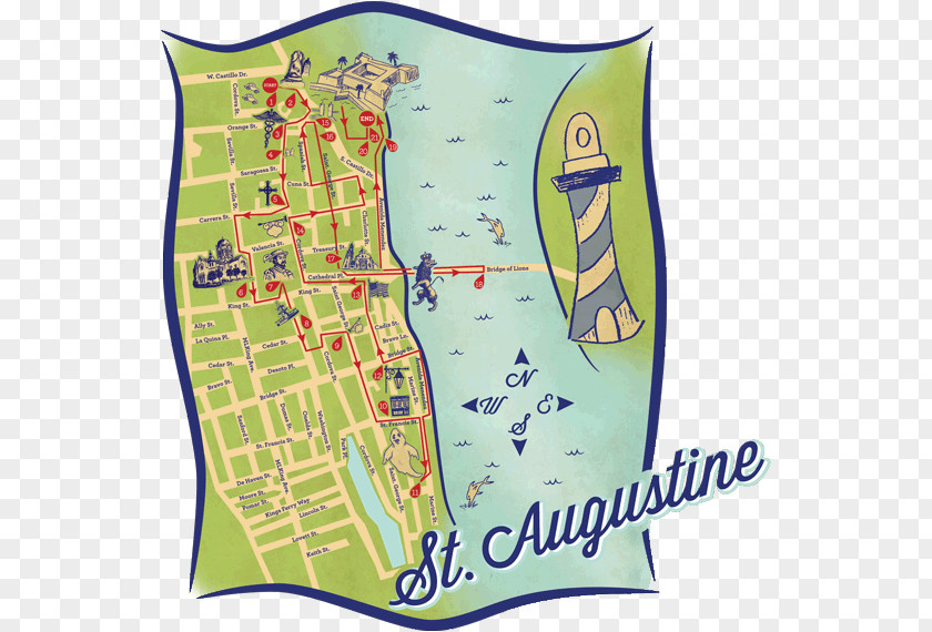 Sightseeing St. Augustine Map Collection Palatka The City Of God PNG